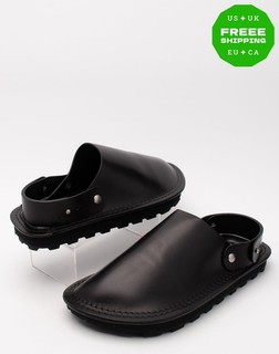 Scarpe zoccoli in pelle Jil Sander prezzo consigliato €835 US9 UK8 EU42 nere Made in Italy