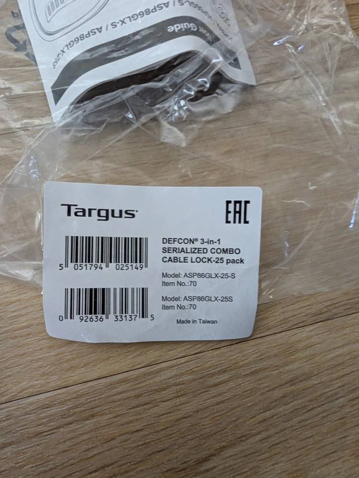 Tarsus DEFCON 3-in-1 Combo Cable Lock für Laptops - Bild 2 von 3