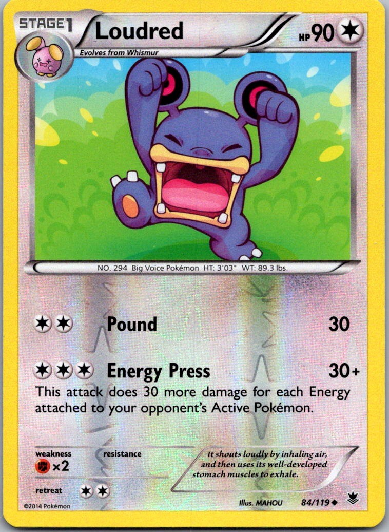 Loudred Uncommon XY - Phantom Forces 84/119 NM