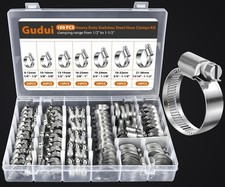 Heavy Duty Hose Clamp, Stainless Steel Hose Clamps Assortment for 1/4 Inch to...