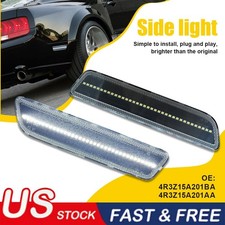 For 05-09 Ford Mustang 2PCS Rear Side Fender Marker Blinker Clear White LED Lamp