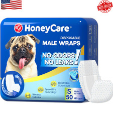 Disposable Male Dog Diapers Small Size Belly Bands Leak Proof 50 Pack
