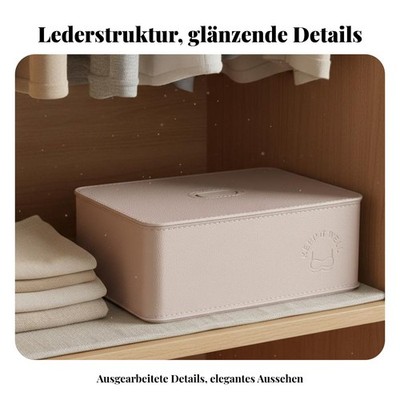 3 Stück Unterwäsche-Aufbewahrungsbox-Set Lederoptik Unterwäsche Organizer