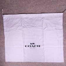 Coach NY White Satin Storage Dust Bag w/ Drawstring Size 19" x 23"