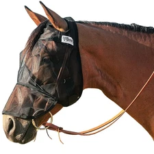 34CE Cashel Horse Quiet Ride Fly Mask Long Nose Arab Small Black