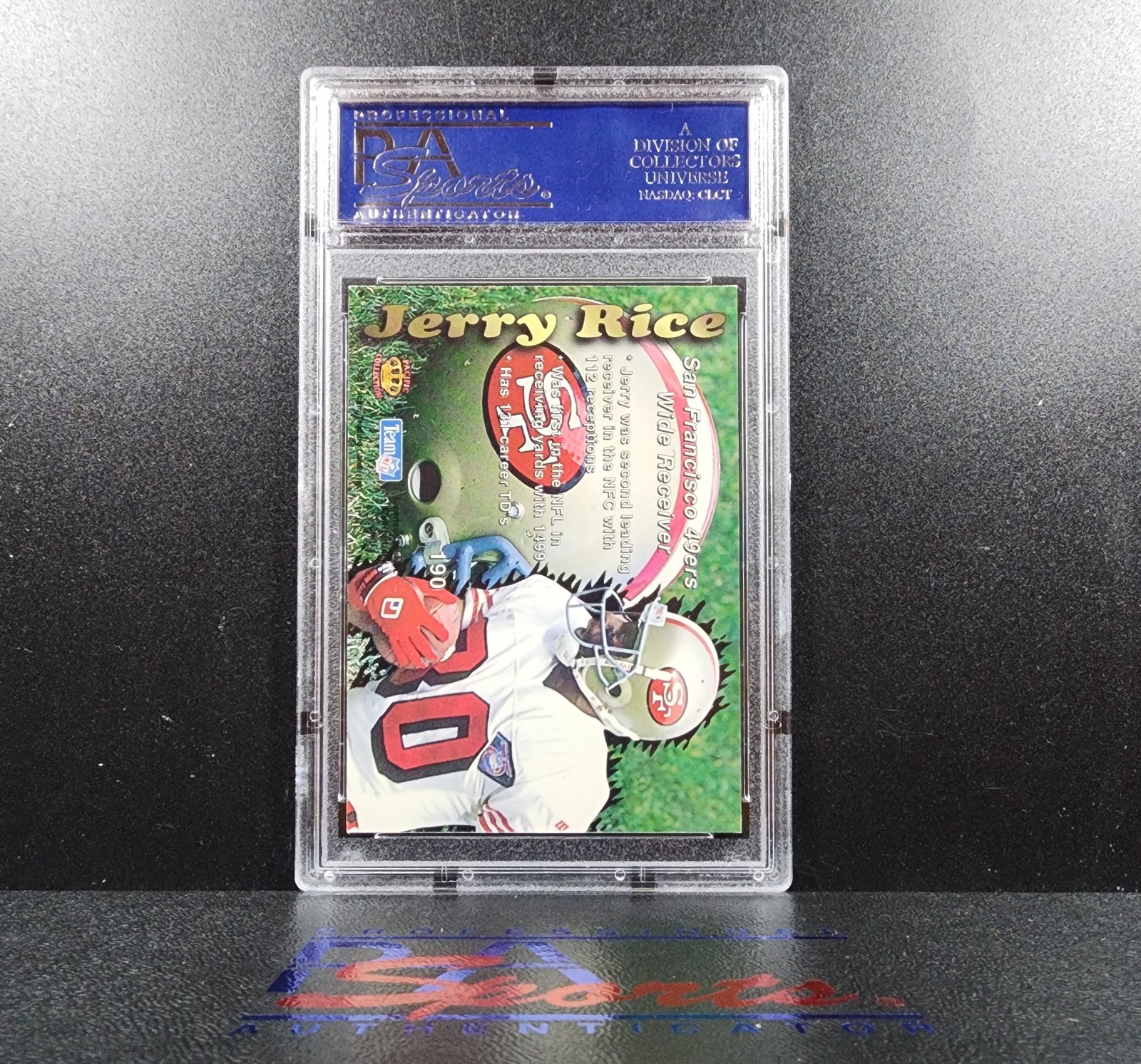 1995 Pacific Prisms - Jerry Rice #190 PSA 8.5 HOF view 2