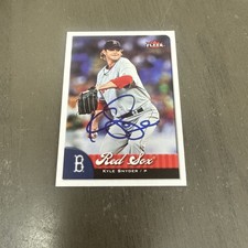 Kyle Snyder Signed Autographed 2007 Fleer #287 Boston Red Sox MLB