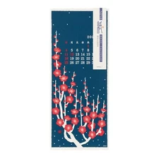 Midori 2026 Wall Calendar Echizen Washi Paper Large Floral Pattern 31387006