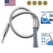 Replacement B-0044-H Pre-Rinse Hose for T S Brass, 44 Inches Flexible Stainle...
