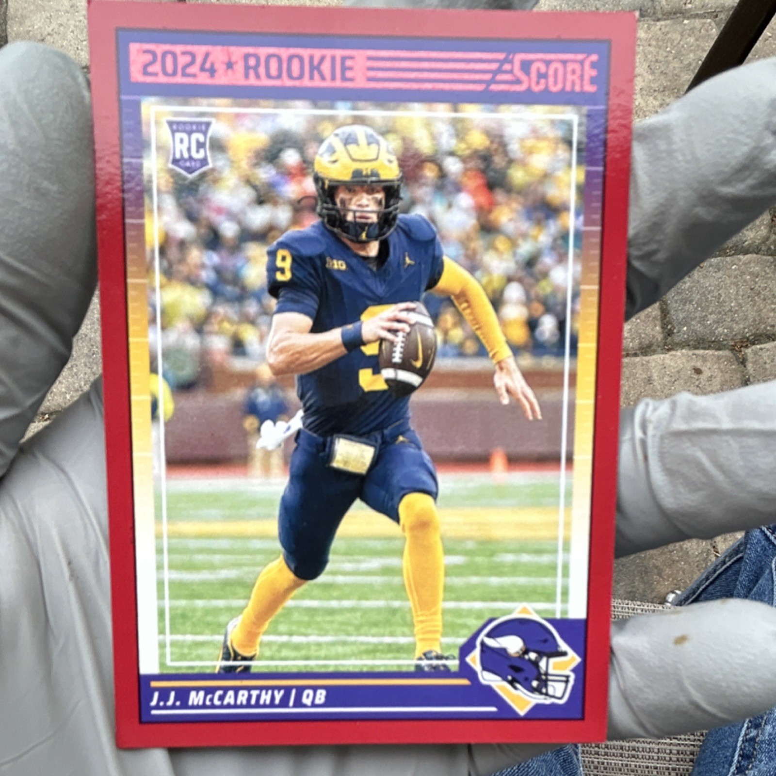 2024 Panini Score Rookie J.J. McCarthy #304 Red Minnesota Vikings Football