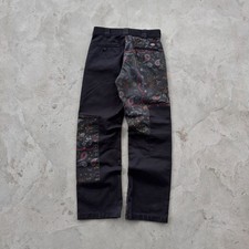 Vintage 90s Dickies Custom Patch Regular Fit Pants Size 32 Black