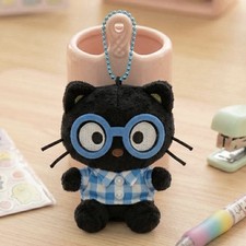 Sanrio Characters Official Plush Keychain Chococat Glasses 8cm Bag Charm Korea