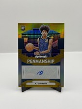2024-25 Panini Prizm Draft Pick Penmanship Autograph AJ Johnson Gold Prizm /10