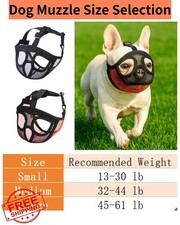 Short Snout Dog Muzzle French Bulldog Pug Shih Tzu Breathable Mesh Soft
