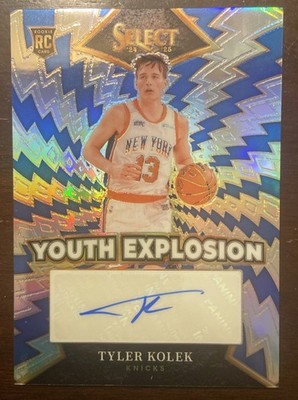 2024-25 Panini Select - TYLER KOLEK Youth Explosion RC AUTO #YE-KOL Knicks