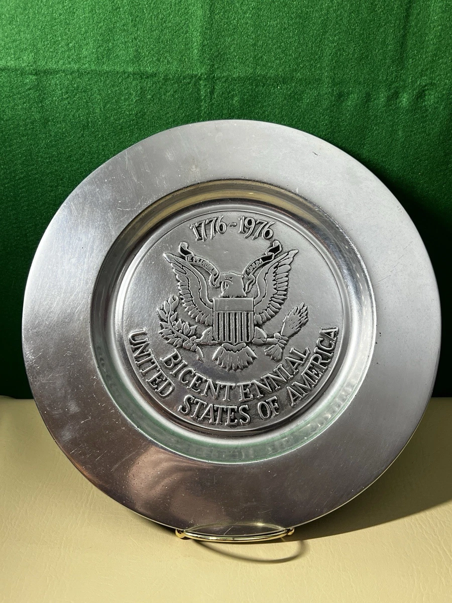 Bicentennial Pewter Plates Indiana Collectible Pewter Metalware