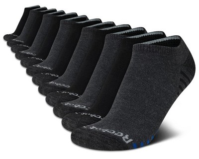 Reebok Boys Low Cut Socks - 12 Pack Stretch Medium, Black/Grey Pattern 