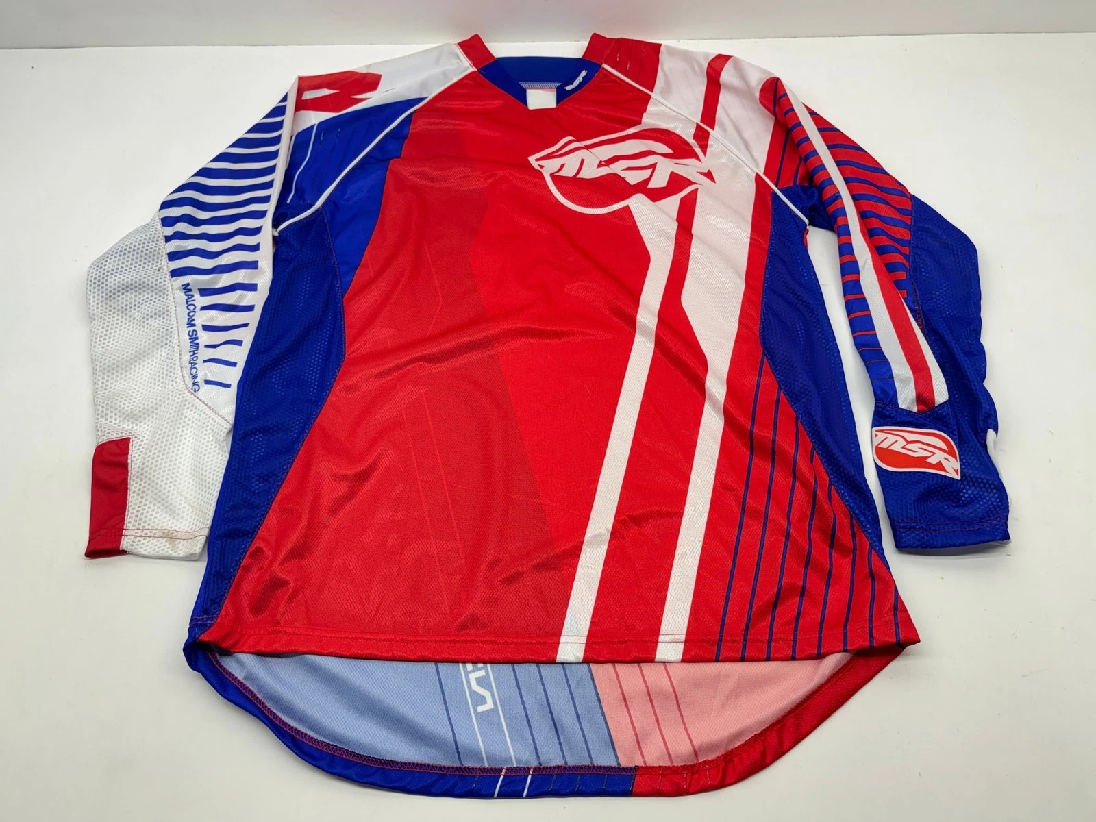 MSR Men's Jersey Large Red White Blue L Riding Shirt Apparel Gear Motocross MX