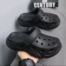 Men's Summer Thick Sole Breathable Clog Sandals Non-Slip Beach Slippers