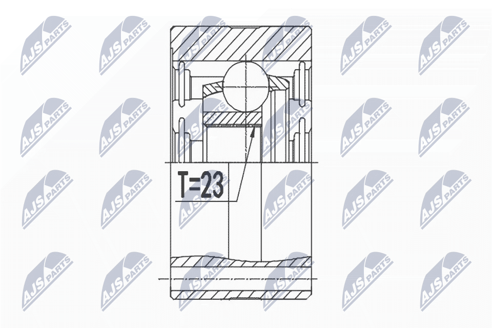 NTY NPW-MS-048 Joint, propshaft for MITSUBISHI