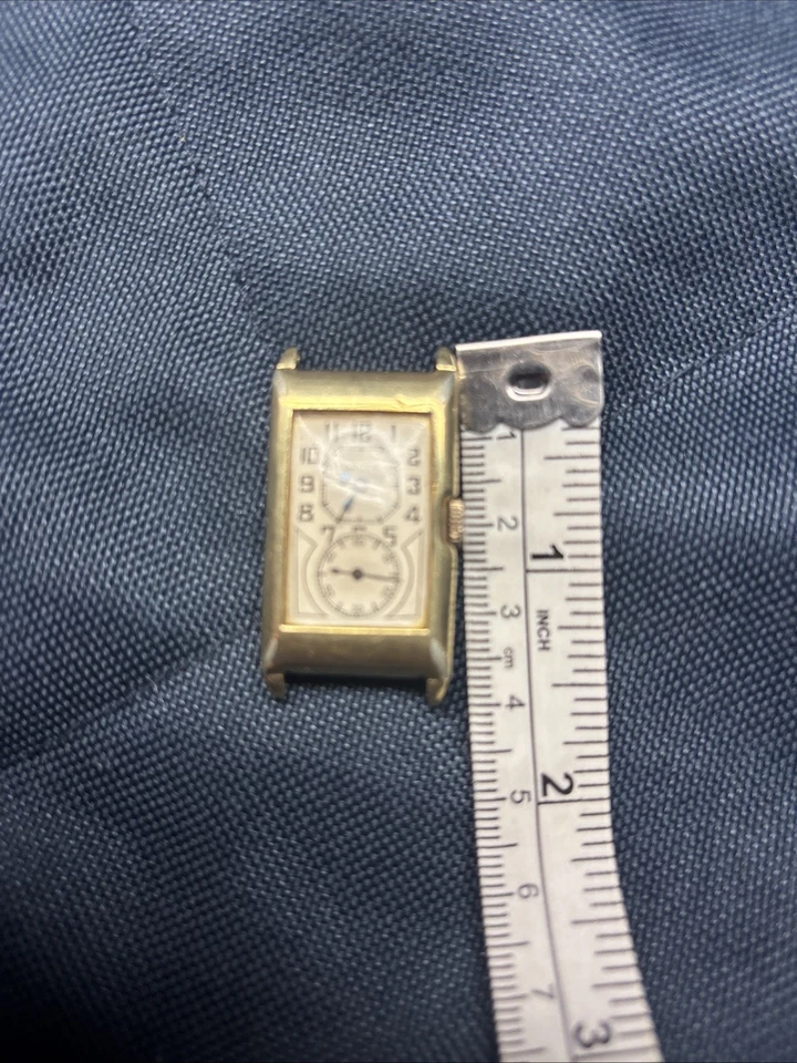 复古医生手表,Alpina-Gruen Techni-Quadron 1920 年代,30 年代 14k 金色填充 — 第 2/4 张图片