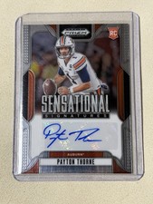 Payton Thorne AUTO: 2025 Prizm Draft Picks Football -Sensational Signatures