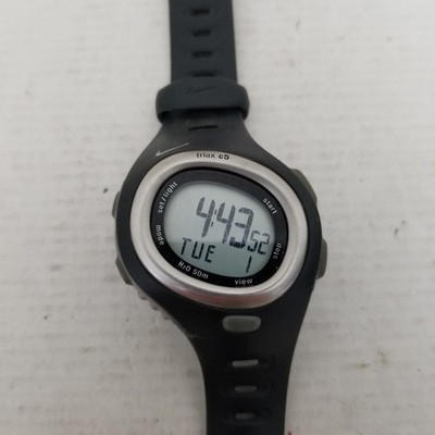 Nike Triax C5 Digital Watch Mens SM0015 Black Silver 50M Sports Tested Working