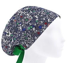 Surgical cap, scrub caps, scrub hats, flower surgery caps, nurse hat flowers