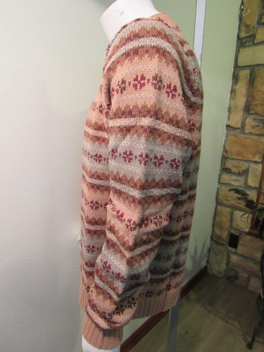 Vintage Polo Ralph Lauren Country V Neck Hand Knit Fair Isle Sweater Men L NWT - Picture 4 of 12