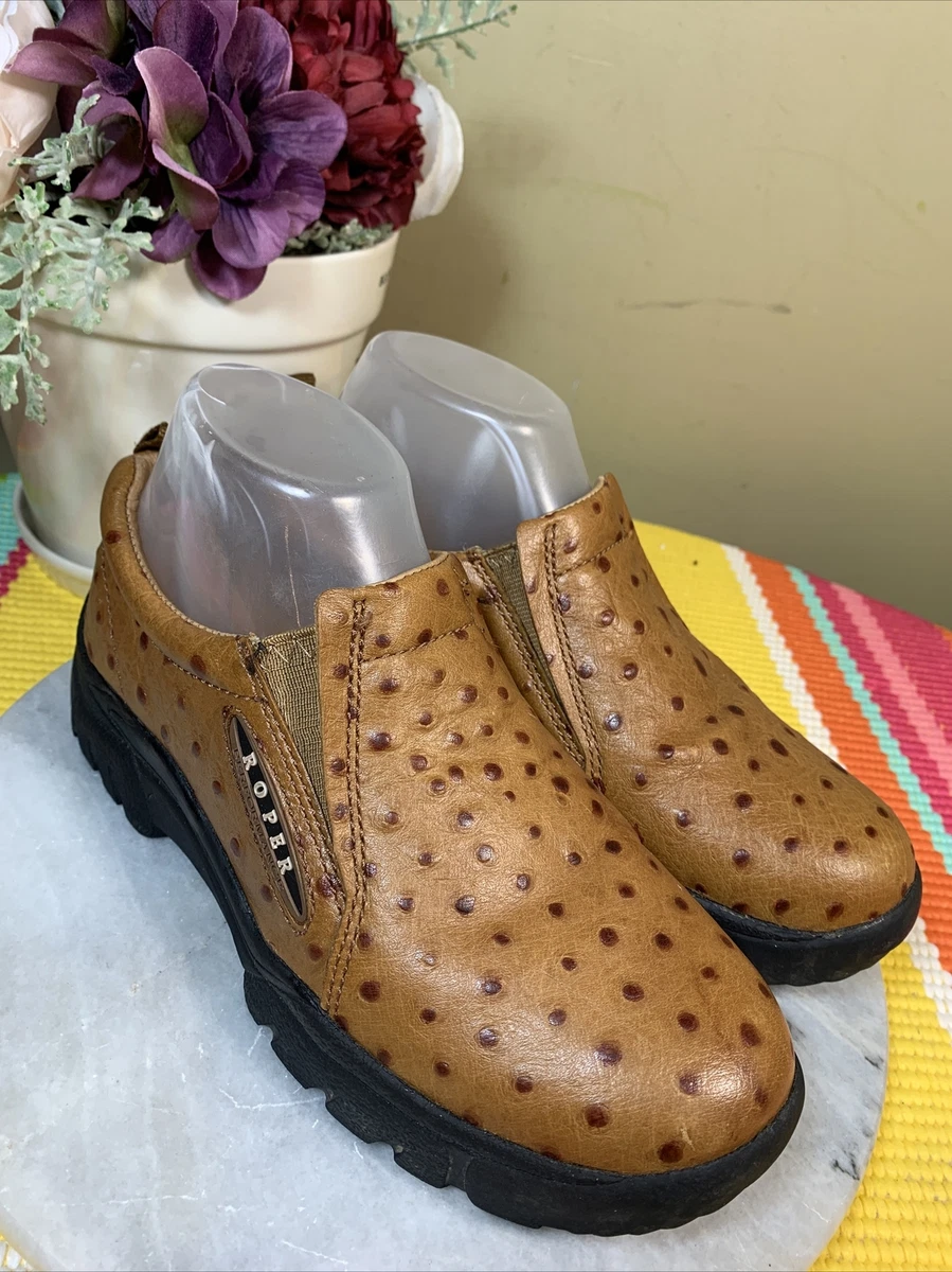 Womens ostrich deals skin shoes