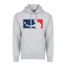 9 Crowns Men's Major League Cornhole Pullover Hoodie Sweatshirt Heather Gray