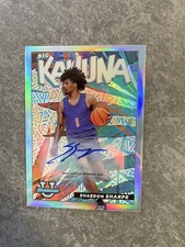 2021-22 Bowman University Shaedon Sharpe Big Kahuna Auto Refractor / 150 Rookie