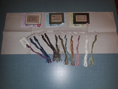 NEW RARE LIZZIE KATE SUPPLIES TO MAKE 3 - ''3 LITTLE WORDS'' CHARTS 148-150