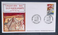 Enveloppe Premier jour 1990 Timbre Création DépartemenN°2670 Oblitéré Port Saône