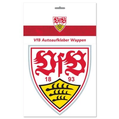 VFB STUTTGART 1893 AG VfB Stuttgart Autoaufkleber Wappen Aufkleber Auto Verein Fan rot