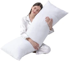 DOWNCOOL Large Body Pillow Insert- Breathable Full Body Pillow for Side Sleeper