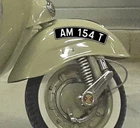 2 PERSONAL LICENSE PLATE SCOOTER VESPA VINTAGE OLD STICKER STICKER