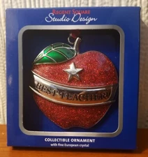 Regent Square Studio Design BEST TEACHER European Crystal Collectible Ornament