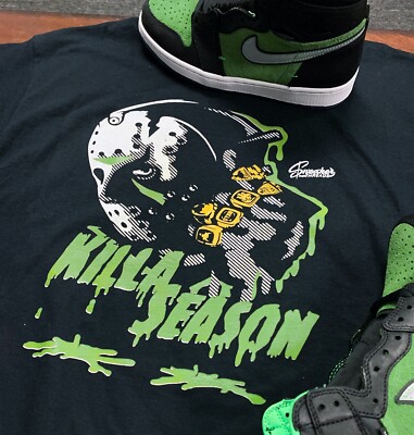 Shirt Match Jordan 1 Zen Green Shoes - Killa Season Shirt