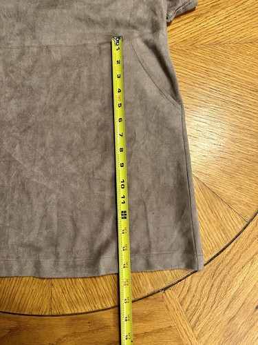 NWT Paper Crane lace up suede feel mini dress Brown short sleeves Women’s size S - Picture 7 of 7