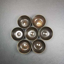 Handmade Tibetan Buddhist Water Offering Bowls Set Yonchap Bowls 2.2"