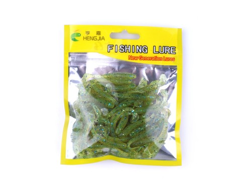 50 Stück Pack 5,5cm Gummiköder Maden Forellenköder Angeln Köder Gummifische - Bild 2 von 20