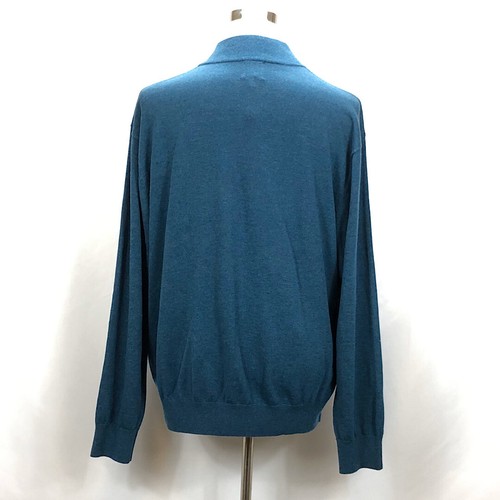 F/X Fusion Mens XXL Sweater Teal Blue LS 1/4 Zip Pullover Sweater NWT - Picture 4 of 8