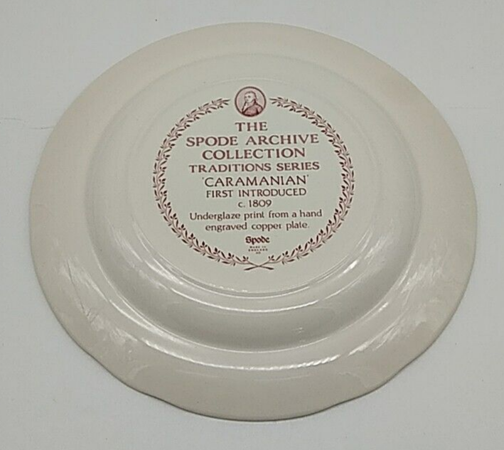 Spode Archive Series Pink Plate Caramanian Victorian Transfer England