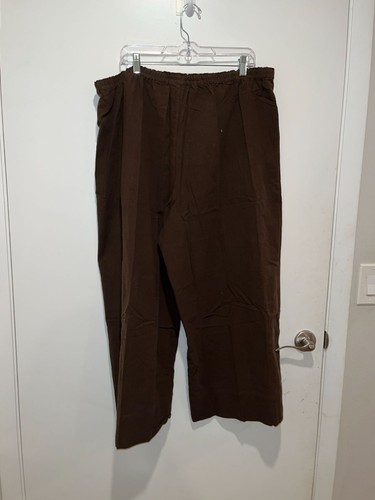Soft Surroundings Brown Wide-Leg Elastic Waist Pants 100% Cotton Women's 3XP - Bild 5 von 9