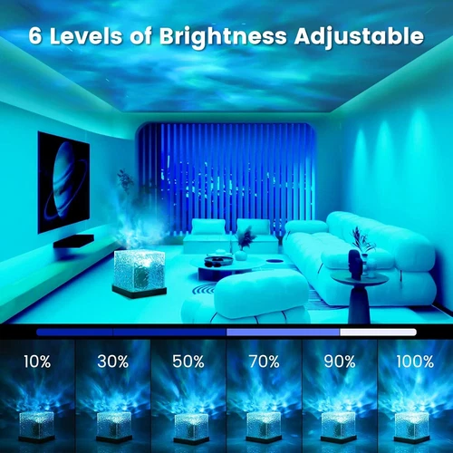 Lampada proiettore aurora boreale LED 16 RGB cambio colore onde d'acqua lampada luce notturna - Foto 4 di 21
