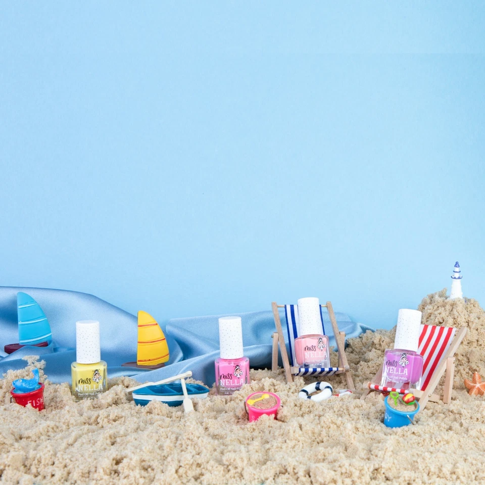 4 x Kinder Nagellack Miss Nella ungiftig abpeel-off geruchlos wasserbasiert 4ml
