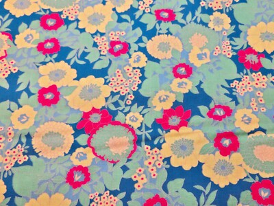3 YARDS Cotton Fabric HOTEL FREDRIKSTED Mabel Floral Blue Paganelli Free Spirit
