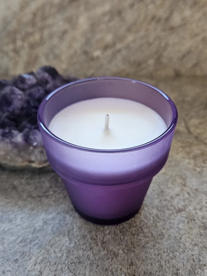 :I: Lavender E.O. :I:  Luxury Soy Candle :I: Purple Flower Pot votive :I:   - Image 4 of 4