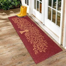 Natural Coir Doormat Anti-Slip Large & Thick Entryway Rug with PVC Backing